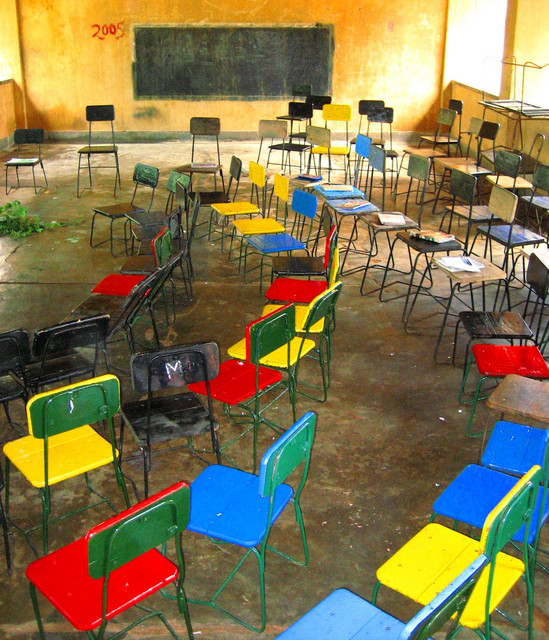 Empty school classroom